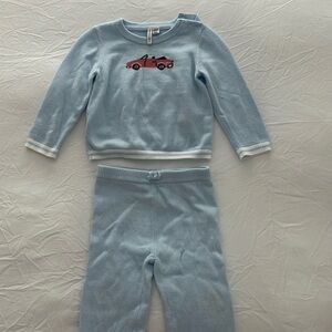Janie & Jack car sweater set 18-24 months. Some wear on knees of pants (see pic)